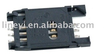 KF014 6 دبوس ABS 500VDC ISO9001 موصلات بطاقة SIM
