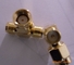 موصلات SMA RF مطلية بالذهب بثلاثة اتجاهات للموجهات